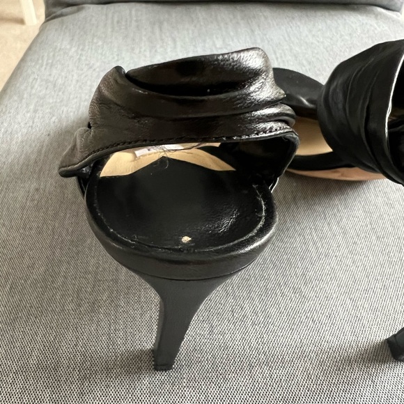 Jimmy Choo Lalia Black Leather 85 Sandals Heels Size 36 - Picture 12 of 12